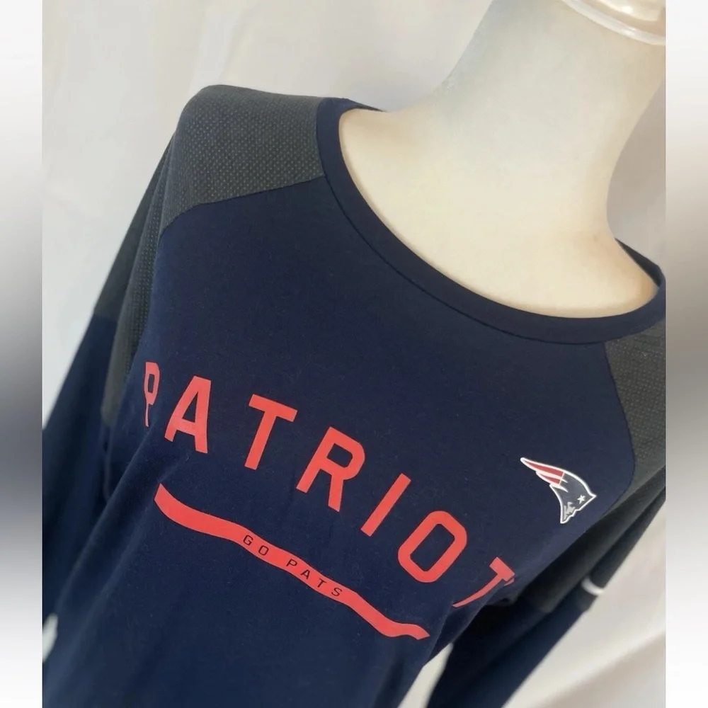 Women S‎ Nike Navy New England Patriots Tailgate Long-Sleeve T-Shirt Top Dri Fit